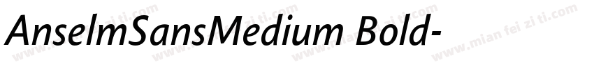 AnselmSansMedium Bold字体转换